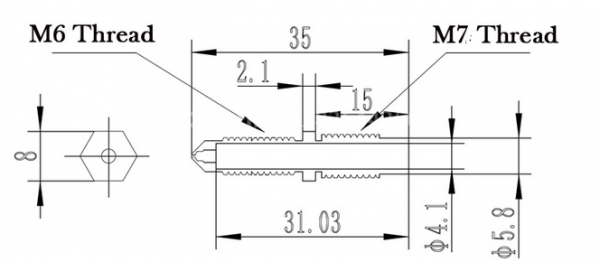 Düse 0,4 mit integriertem Throat V6