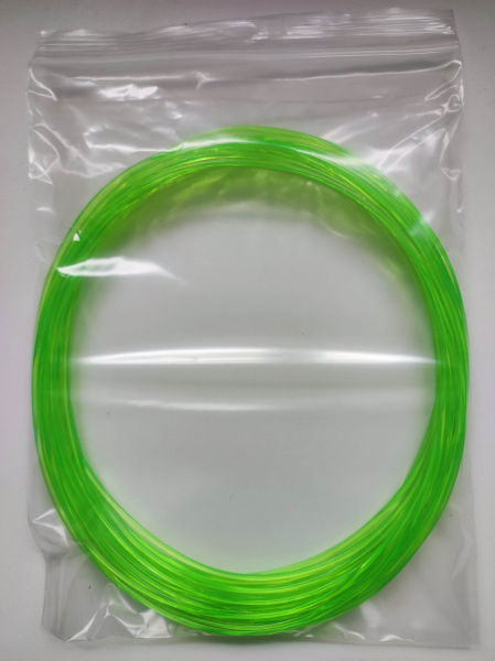 Muster PETG Filament Devil Design 10m grün transparent